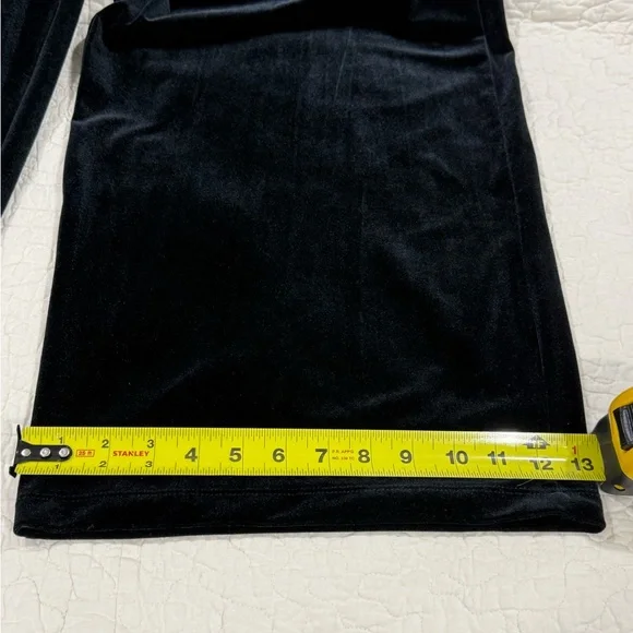 Jessica Howard Womens Black Velvet Wide-Leg Jumpsuit Size L - Picture 7 of 11